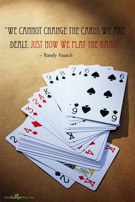 playing card sayings.